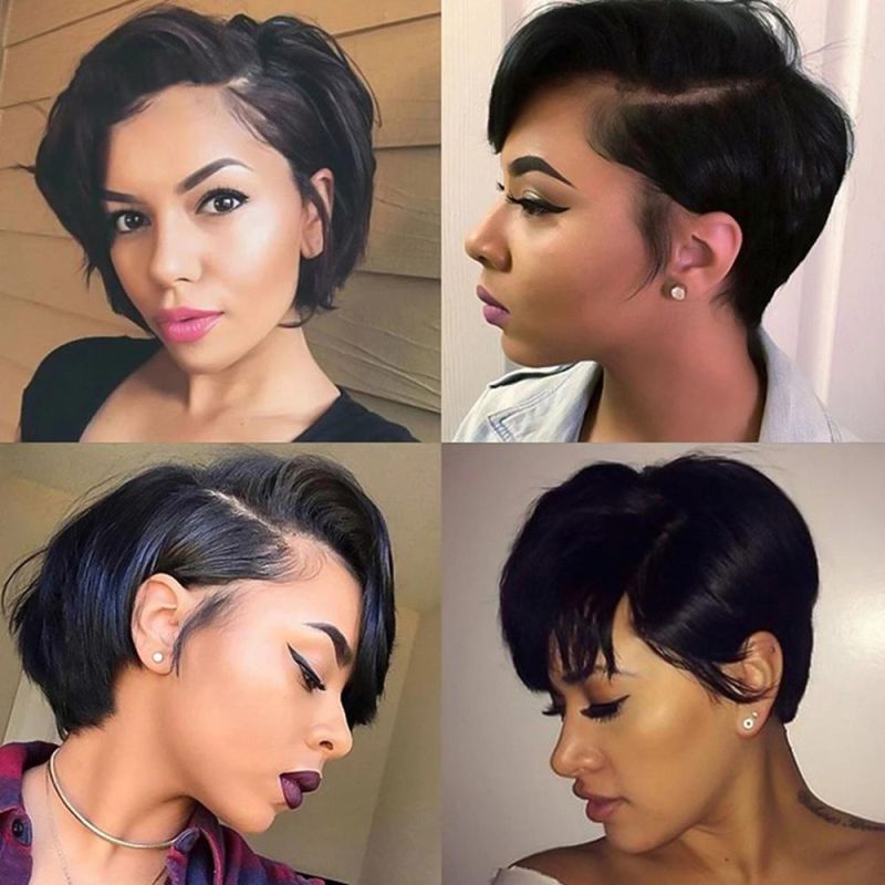 Kbeth Short Straight Cool Wigs Machine Made Affordable Price Fashion Remy Real Human Hair Customized Unique Style Free Part Wig Wholesale Supplier
