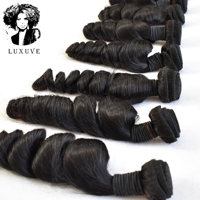 Luxuve Cheap Price 100% Brazilian Human Hair Loose Wave 8A Grade Hair Bundle