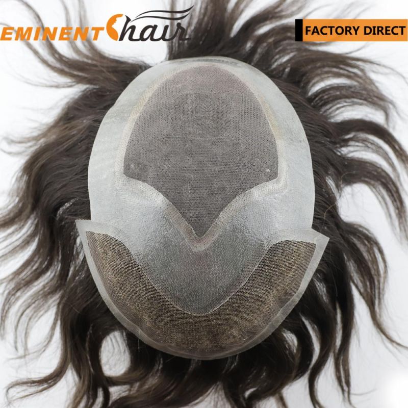 Factory Direct Human Hair Natural Effect Men′s Hair Toupee