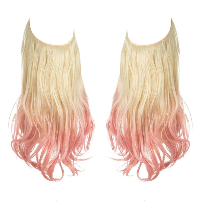 Natural Synthetic Hair Extensions Wavy False Hair Piece