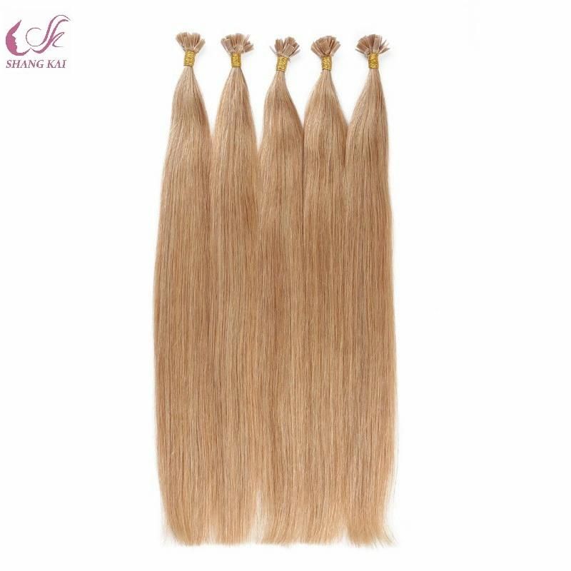 Straight Human Pre Bonded Falt Tip Italian Keratin Double Drawn Remy Hair Extension 1.0g/S 100g