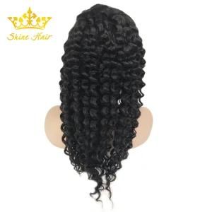 Natural Black 100% Human Remy Hair Glueless 360 Wig for Deep Curly