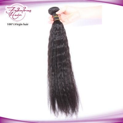 100% Natural Human Hair Kinky Yaki Straight Mink Brazilian Hair