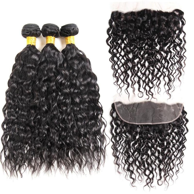 Alinybeauty Wholesale Virgin Brazilian Hair Bundles with Lace Frontal