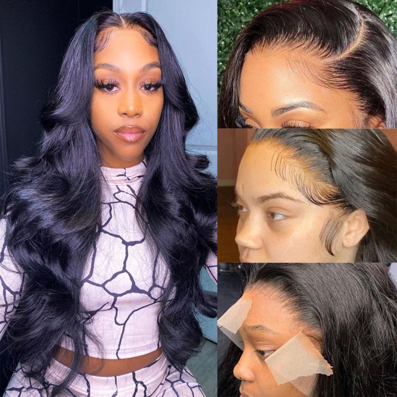 Lace Front Closure Wigs Human Hair Brazilian Body Wave 4X4 Front Lace Wigs for Black Women Wig Pre Plucked with Baby Hair 30 Inches