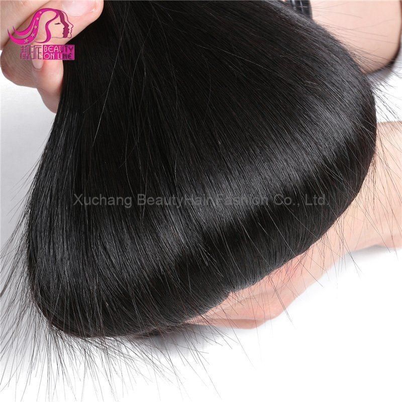 Beauty on Line Straight Brazilian Malaysian Hair Natural Black Color 100% Human Hair Weave Bundles Remy Hair 8-28 Inches
