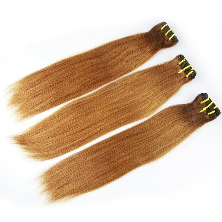 Wholesale Human Hair Double Drawn Hair Weave Kinky Straight Funmi Remy Hair Weft #4/30