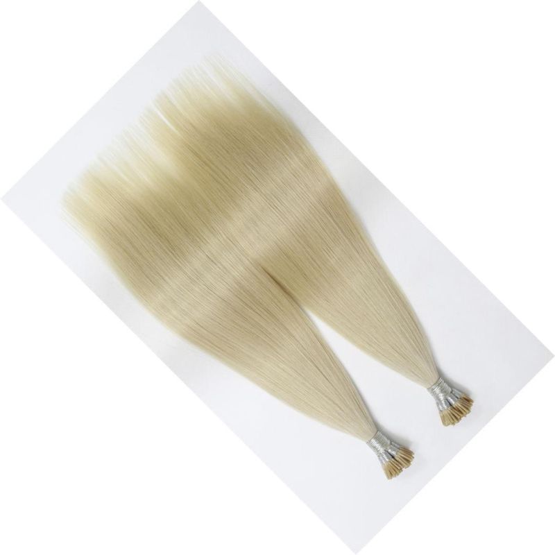 I-Tip Extensions Brazilian Straight Human Hair Bundles Blonde Color Remy Human Hair Extensions 613