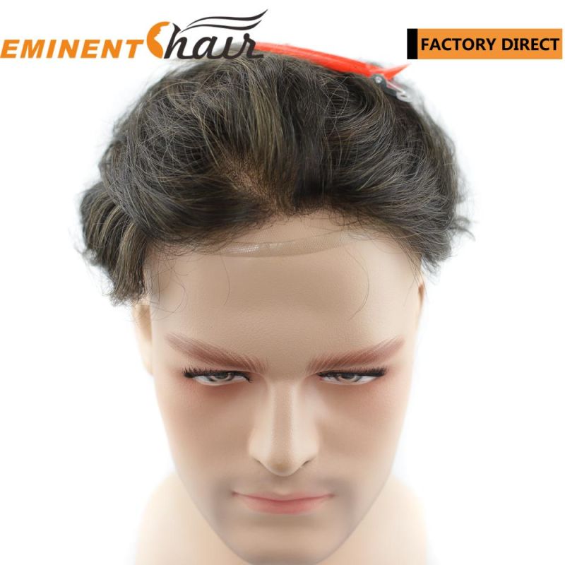 Natural Hairline Human Hair Hight Light Lace Front Men′ S Toupee