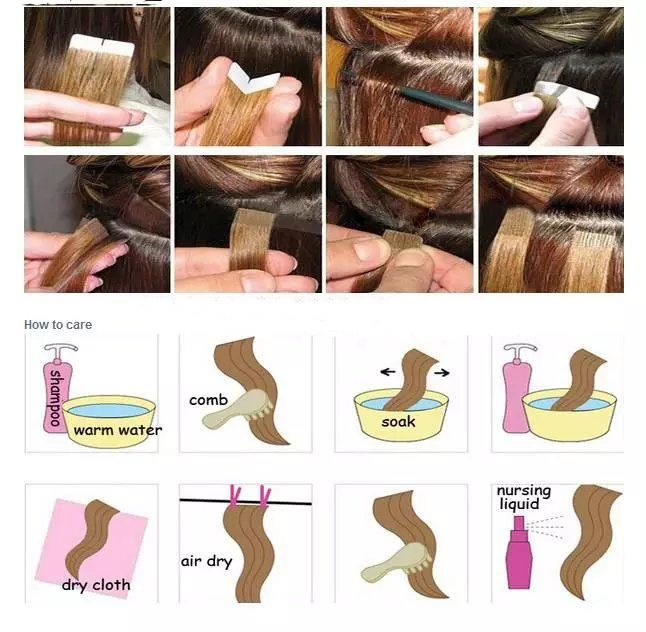 European Hair Skin Weft Machine Tape Hair Extensions