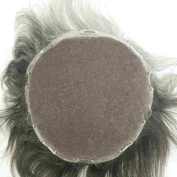 French Lace with Poly Around Human Hair Men Toupee Hair Products