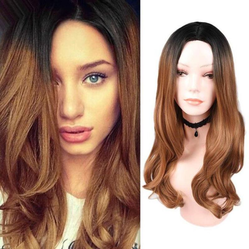 Mixed 1b 30bt27 /Black Dark Brown /430bt27 / P1b/30 / Mix30s /2 85 613/Blonde/ Color Long Wavy Synthetic Wigs for Women Middle Part Wig