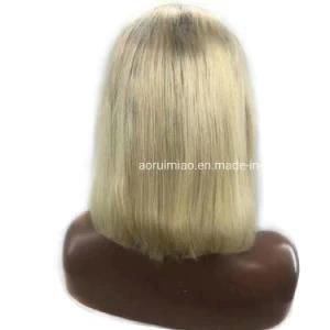 Full Lace Front Bob Wig Straight Remy Russian Virgin Natural Human Hair Wigs