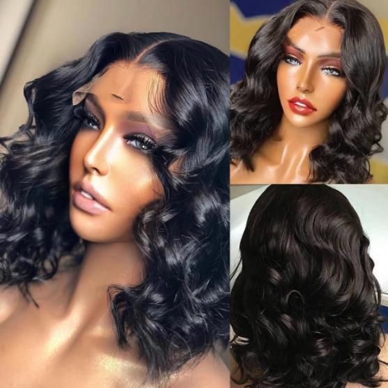 Synthetic Highlight Wig Short Bob Wig for Black Women T Part with Baby Hair Body Wave Lace Front Wig Dropshipping Wholesale