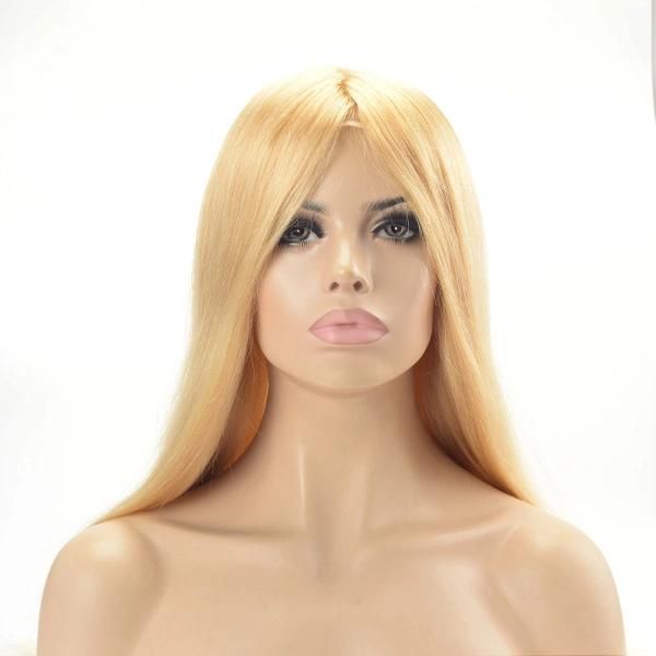 Women’ S Natural Hair Toupee French Lace with Clear PU Back Sides Q6 613 Blond Long Hair