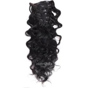 Natural Black Body Wave Clip-in 100% Human Hair