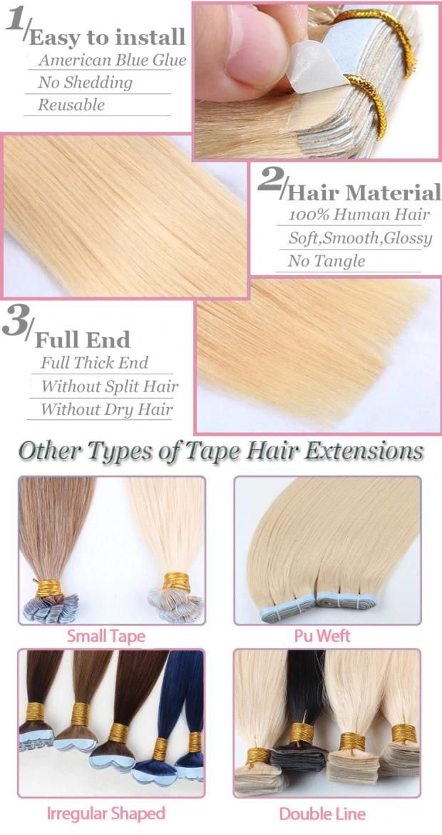 Best Selling Remy Human Hair Extension, Easy to Dye Unprocessed Virgin Human Tape Hair Extensions