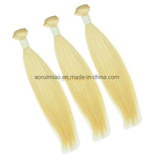 Double Drawn Straight Remy Blond 613 Braid Human Hair Weft Russian Virgin Hair Weave