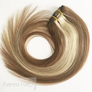 #8/613 Full Head Silk Straight Clip in Remy Human Hair Extension