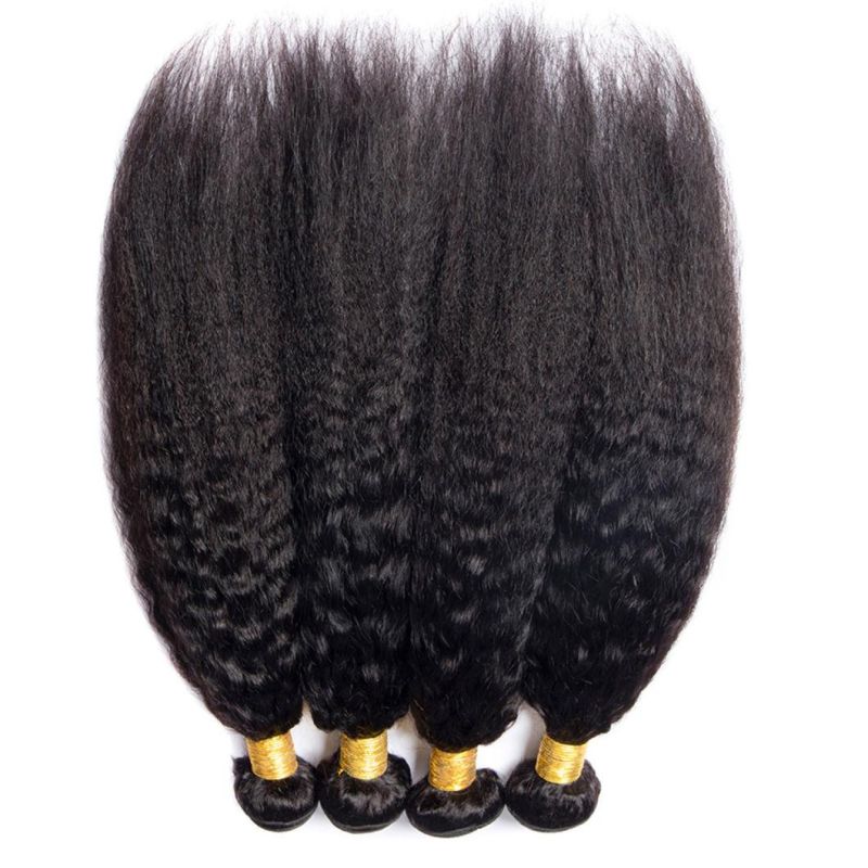 Brazilian Yaki Human Hair Bundles Deals Kinky Straight Brazilian Hair Weave Bundles Remy Human Hair Extensions
