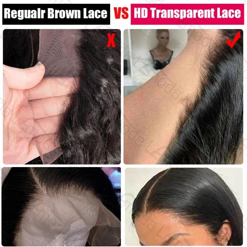 Super HD Transparent Lace Wigs 13X4 Lace Front Human Hair Remy Brazilian Straight Lace Frontal Wig for Black Women