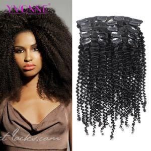 Unprocessed 100% Human Hair Clip in Hair Extensions 7PCS/Set Kinky Curly