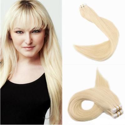 Hair for Fashion Woman Tape in Human Hair Extensions 22 Inch 100g/Pack 40PCS Skin Weft Remy Straight (#613) Blonde