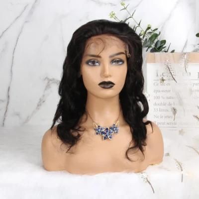Afro Kinky Curly Middle Part Lace Closure Human Hair Wigs Full Natural Color Lace Wig Peruvian Curly Hair Remy
