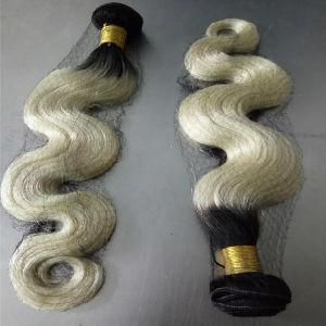 14&quot; Ombre Hair Extension #1b/#613 Bw Chinese Human Hair