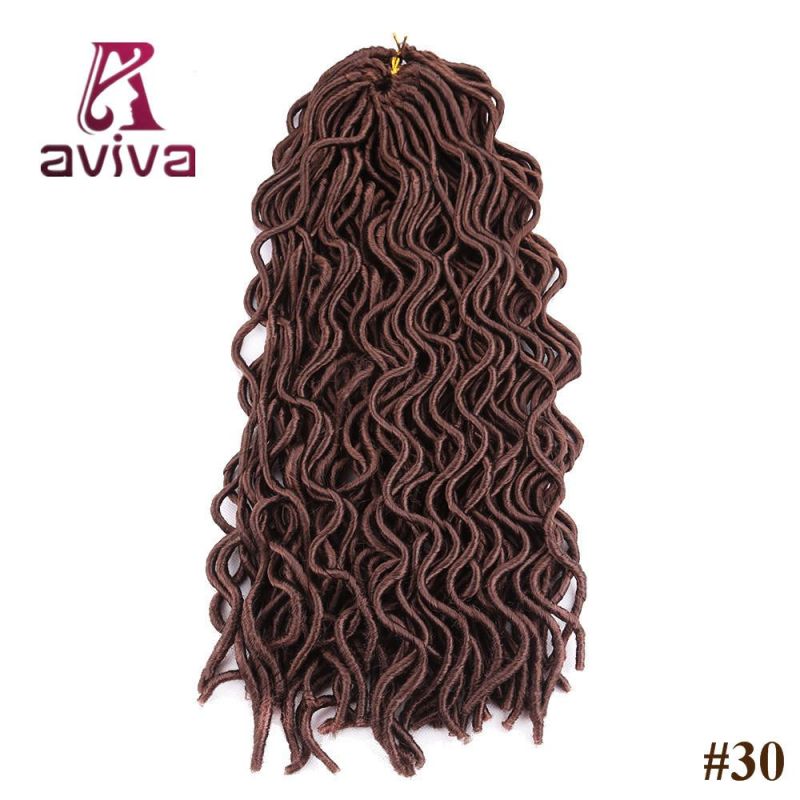 (24 Roots-1 Pack) 20′′ Wavy Faux Locs Crochet Synthetic Braiding Hair Soft Curly Fauxlocs Havana Mambo Twist Kanekalon Hair Extensions Braids