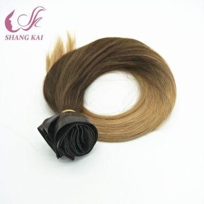 Wholesale Double Drawn No Tangle &amp; Shedding Seamless Clip in Hair Extensions Blonde Color