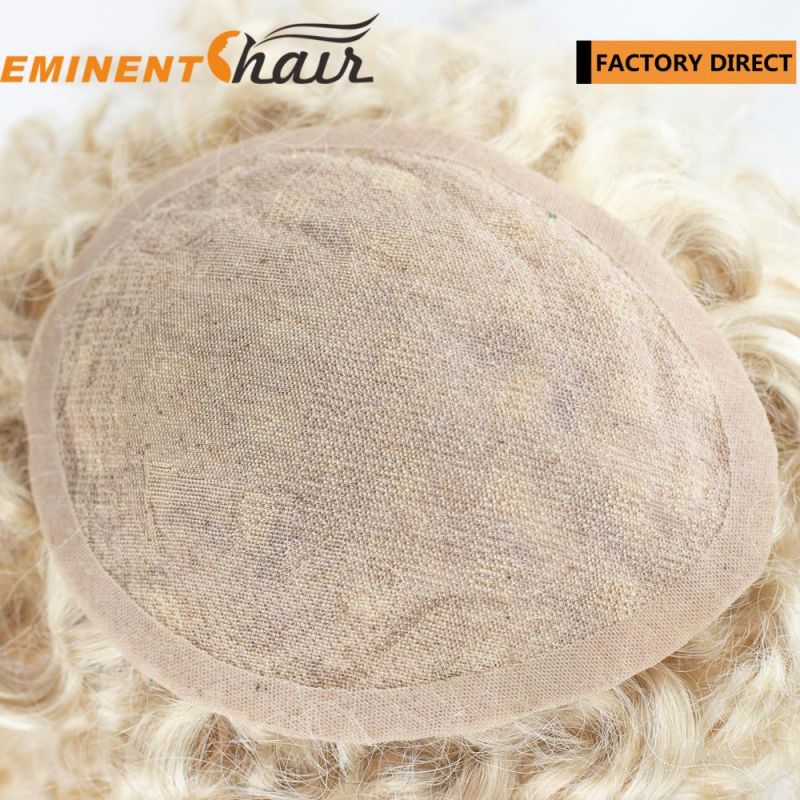 Lace Toupee Blond Curly Wig Natural Effect