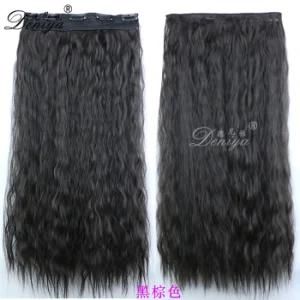 Kinky Curly Hot Selling Natural Color Synthetic Clip in Extension