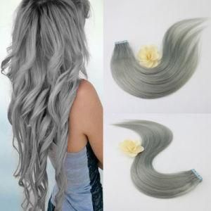 Human Hair Double Drawn Sliver Tape Hair Extension 100% Virgin Brazilian Hair