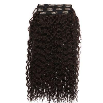 Afro Kinky Curly Clip-in Extensions 28 Inch Super Long Curls 3PCS/Set 220g Synthetic Heat Resistant Fiber Hair Ombre Color Anjo Plus
