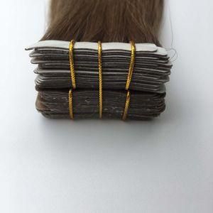 6# Straight PU Tape Skin Weft Brazilian Virgin Remy Human Hair Extensions