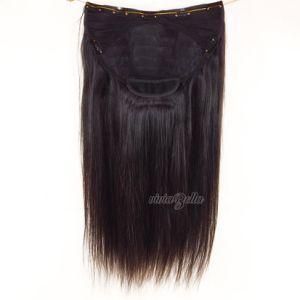 Natural Black Straight Indian Human Hair U Part Wig