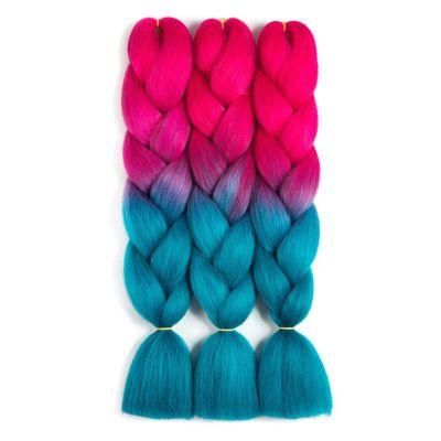 Chinese Factory Synthetic 2 Colors Ombre Braiding Hair Extension