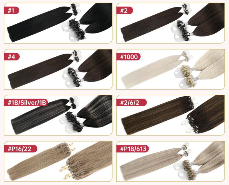 Micro Loop Hair Extensions Human Hair Micro Bead Micro Links