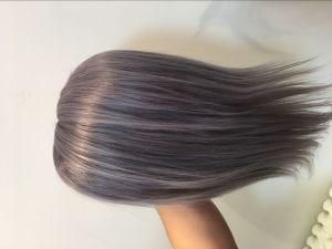 Customized Gray Wig Brazilian Virgin Hair Blonde 613 Bob Human Hair Lace Front Wig