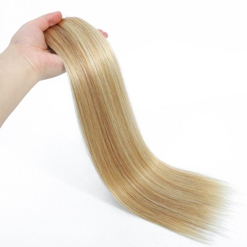 Brazilian Remy Virgin Hair Clip in Hair Extensions 100% Human Hair Weft#27/613