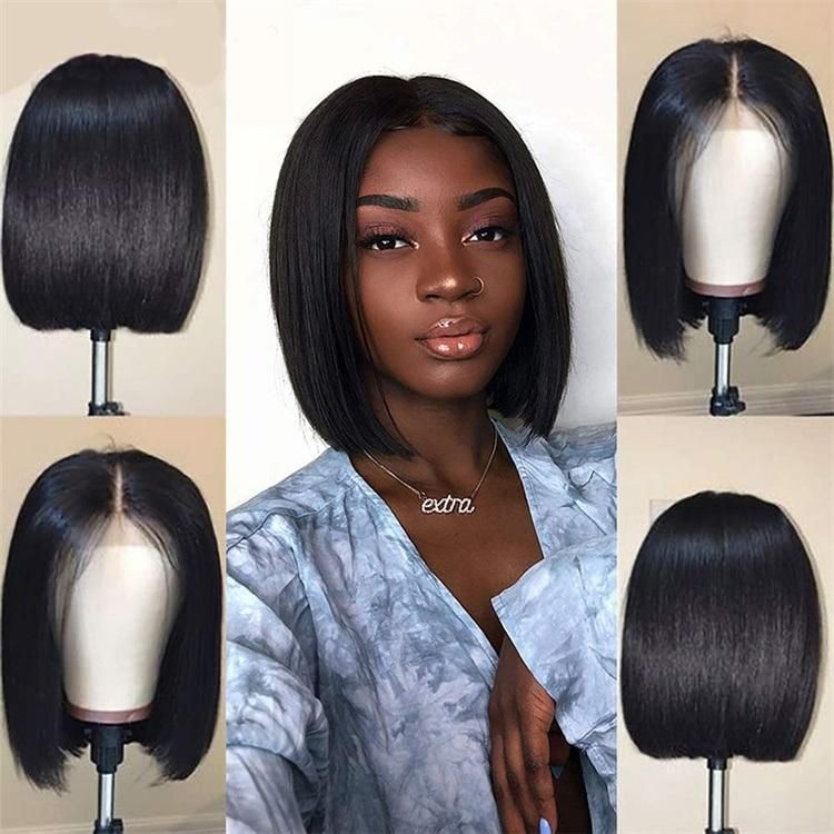 Kbeth Human Hair Wig for Black Girls 8 Inch 10 Inch 12 Inch 14 Inch 16 Inch Factory Supply Summer Sexy Short Straight 100% Virgin Brazilian Wigs Wholesale Price