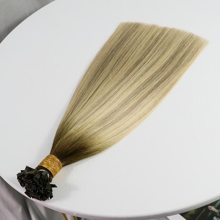 12A Brazilian Cuticle Aligned Keratin Flat Tip Hair Extension Highlight Color