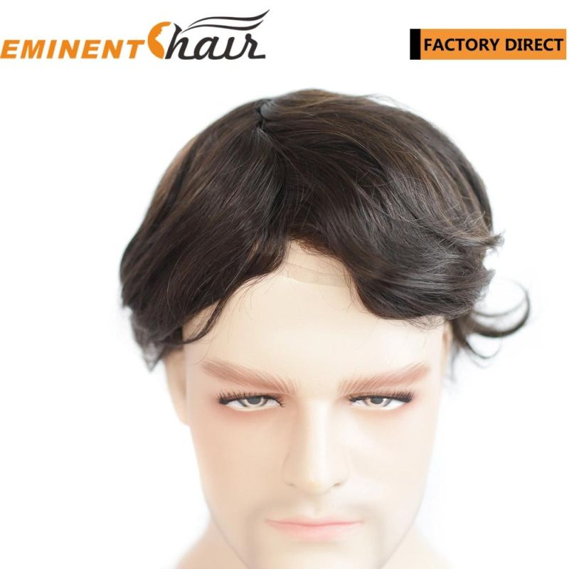 Instant Delivery Stock Lace Front Men′s Toupee Human Hair
