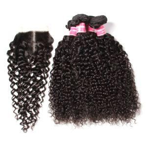 Natural Black Color Brazilian Curl Hair Bundles 100% Human Hair Weave Bundles