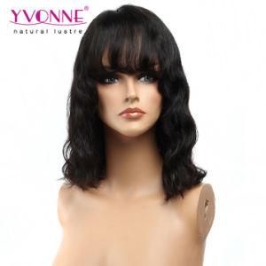 Yvonne Hot Sale Bob Wig Body Wave with Fringe 180 Density Brazilian Hair
