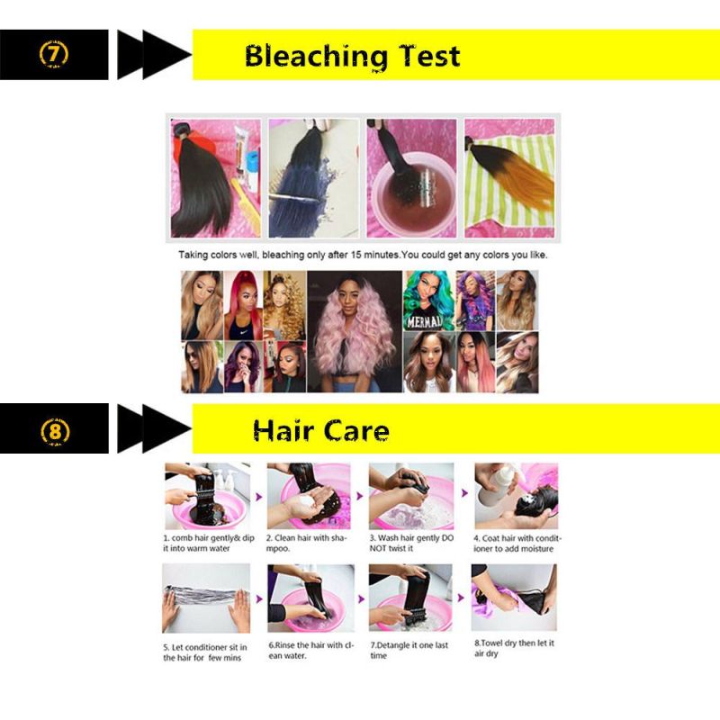 Top Quality Straight Human Hair Unprocessed 100% Remy Brazilian Virgin Human Hair