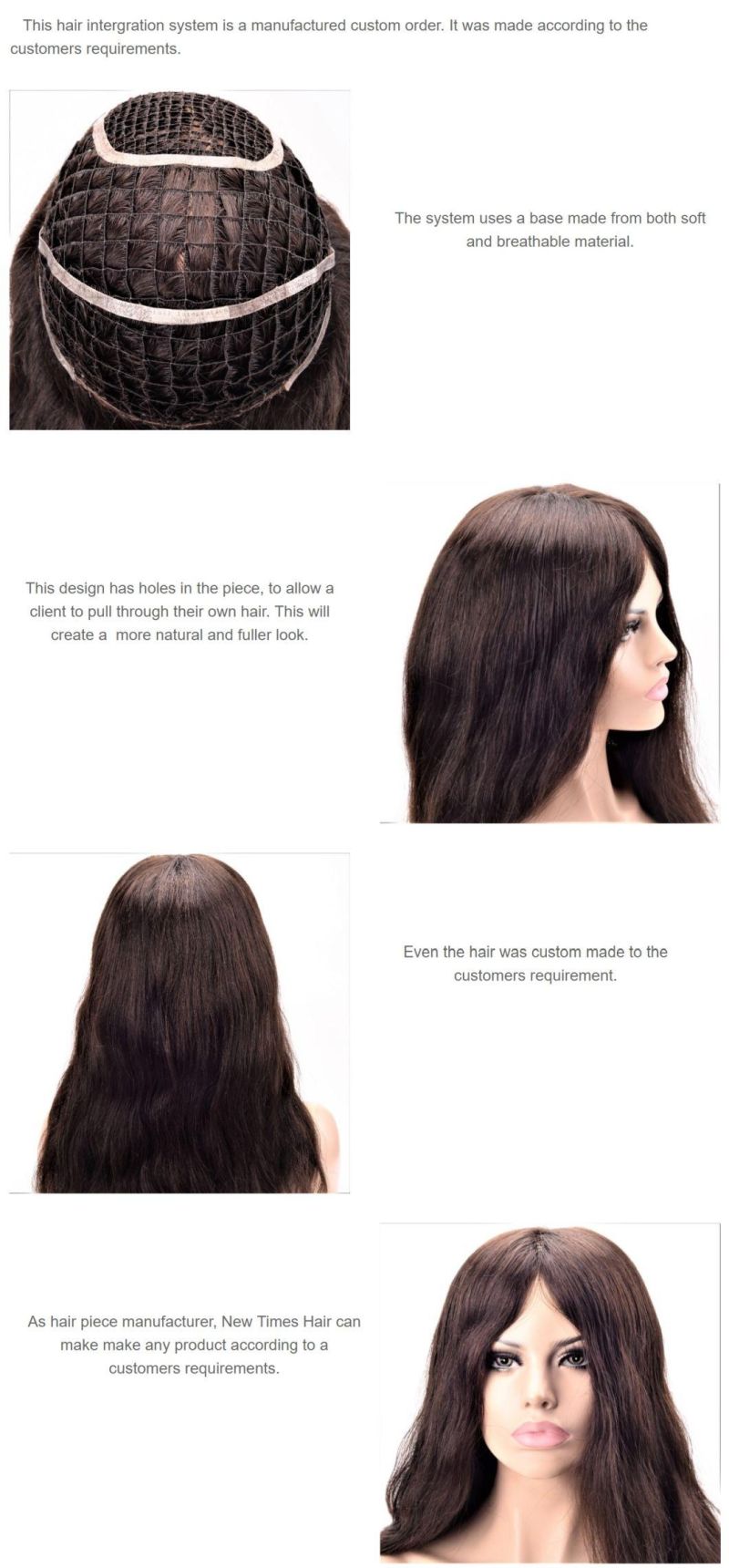 Custom High Quality Ladies Hair Integration System