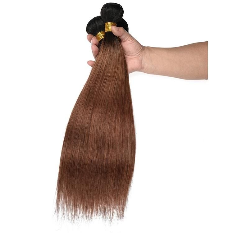 Wholesale Brazilian Hair Weave Silky Straight Bundles Human Hair Extension #T1b/30