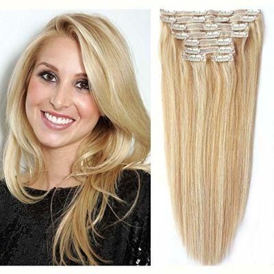 100% Virgin Hair 7PCS 100gram Clip in Human Hair Extension (AV-CH100-20-27/613)